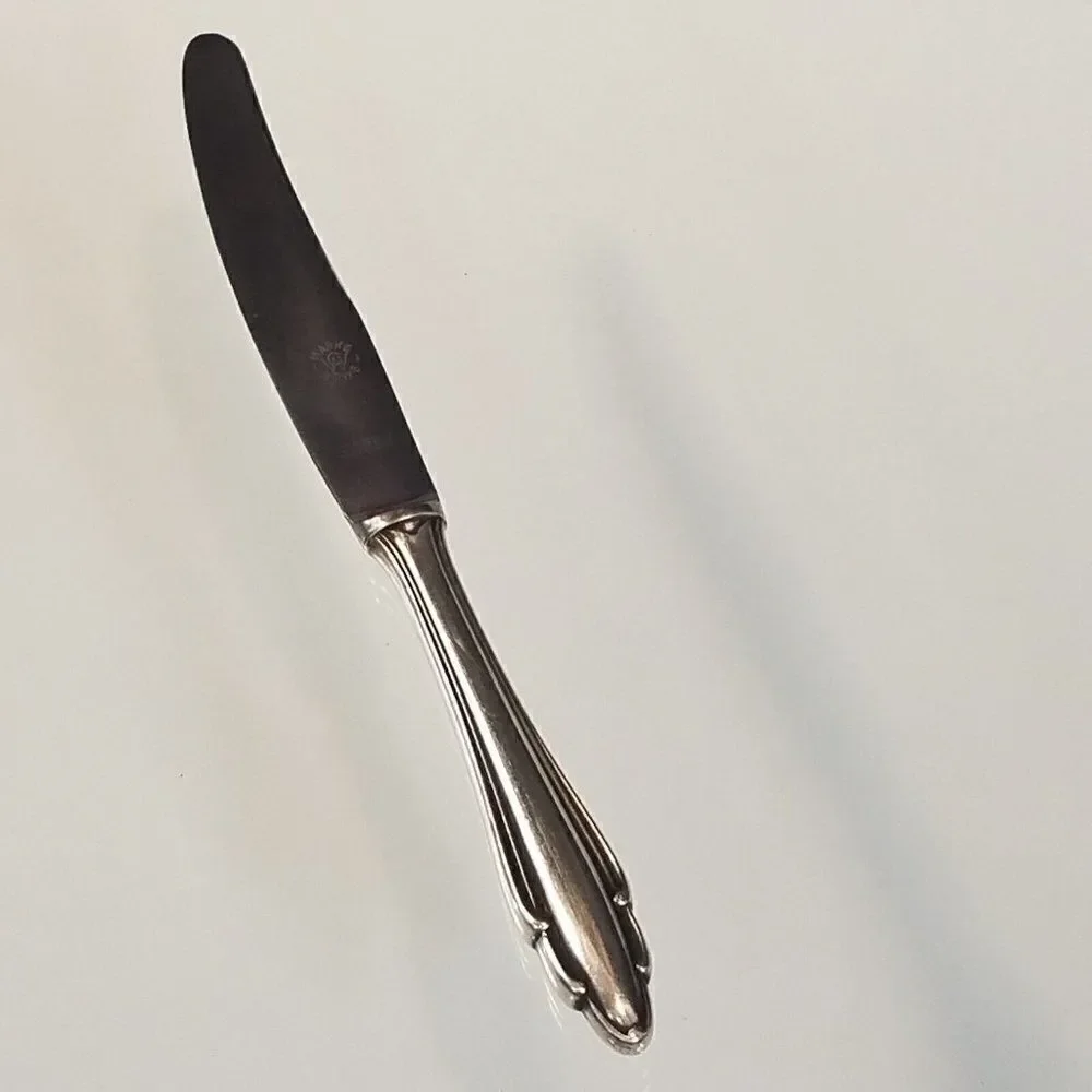 Vintage Gowe Wellner German Sliver Plate Knife Marke GW Gowe 90 18